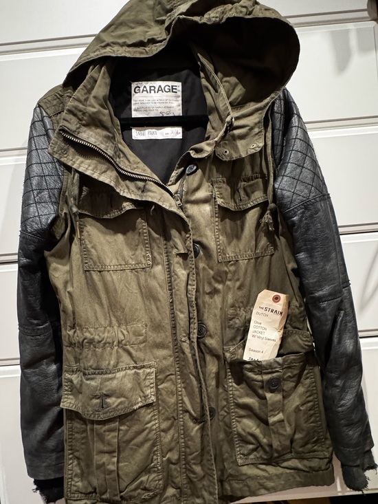 Garage Jackets & Blazers - Screen Used The Strain Garage Smart Parka Olive Hooded Jacket/ TV PROP Dutch